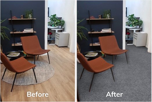 before and after office
